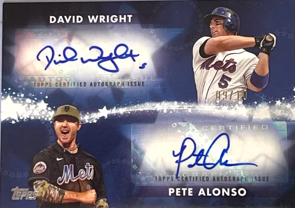 2024 Topps Series 1 Duel Autograph Pete Alonso and David Wright